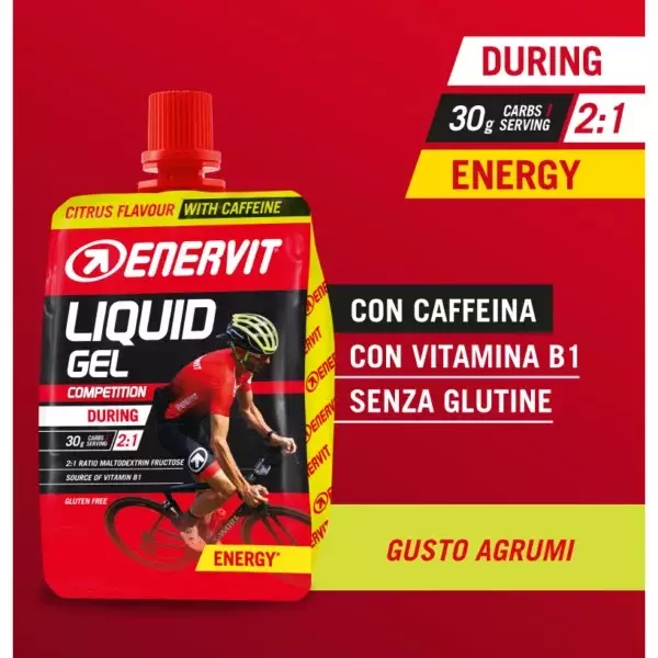 ENERVIT E.SPORT Gel Sitrus Caffeina - Urheiluravinteet - ZZZ0013421 - 1