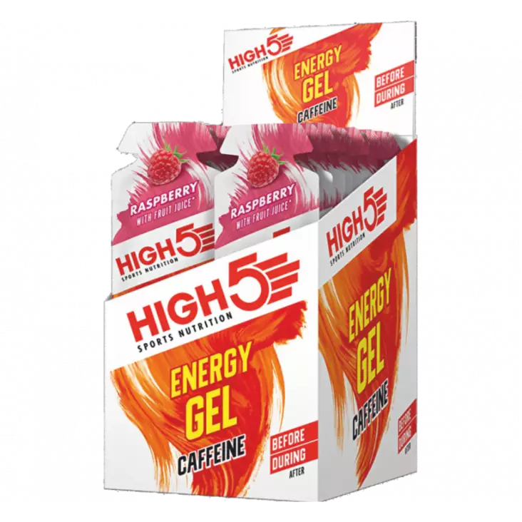 HIGH5 ENERGY GEL CAFFEINE Raspberry20x40 - Urheiluravinteet - M73 - 1