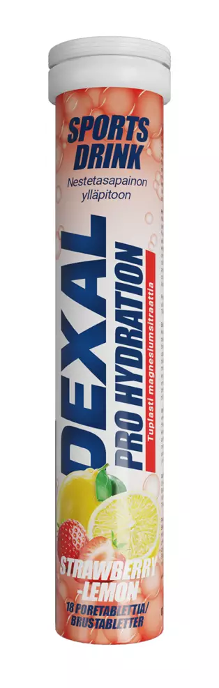DEXAL PRO HYDRATION STRAWBERRY-LEMON+MAG - Urheiluravinteet - M65 - 2