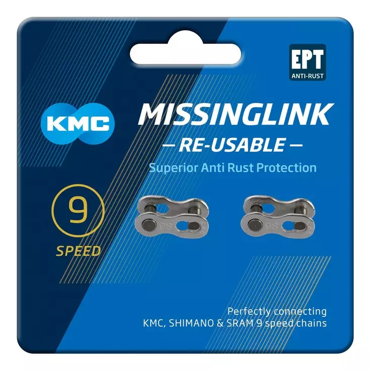 KMC MISSINGLINK 9R silver EPT 2 kpl - Pyörän varaosat - ZZZ0008735 - 1