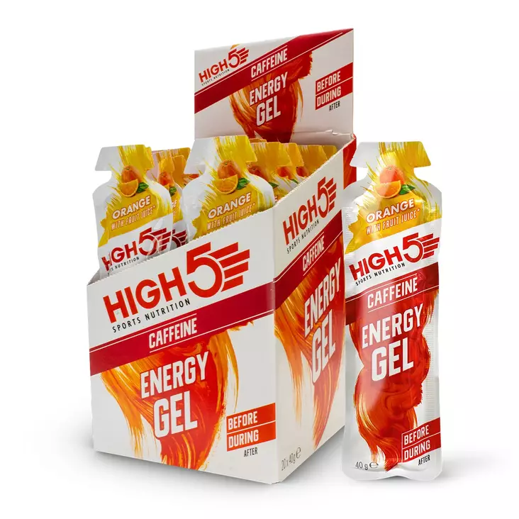 HIGH5 ENERGY GEL CAFFEINE Orange 20x40g - Urheiluravinteet - ZZZ0012278 - 1